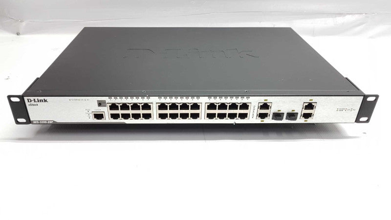 D-Link DES-3200-28P 28x port fast PoE ethernet switch Fact Reset#