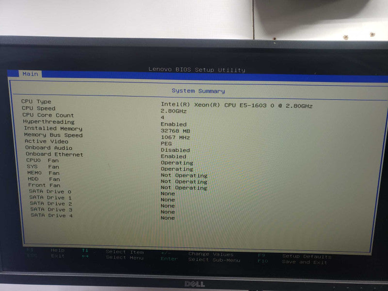Lenovo S30 Workstation Xeon E5-1603 @ 2.80GHz 32 GB Quadro FX 1800 )