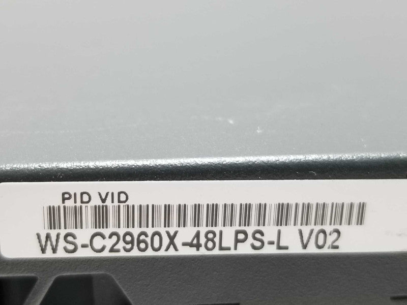 Cisco Catalyst WS-C2960X-48LPS-L Switch 48x 1Gb RJ-45 + 4x SFP Ports ~