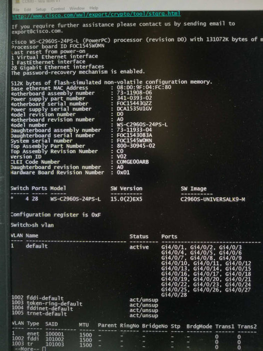 Cisco Catalyst 2960S PoE 24 ports - WS-C2960S-24PS-L W/ Stack Module, QTY ~
