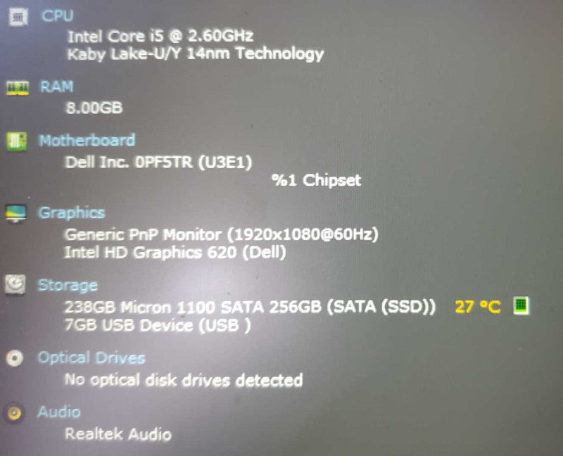Dell Latitude 5580 15.6\\" Core i5-7300U @ 2.6 GHz 8GB Ram 250GB SSD [READ] (