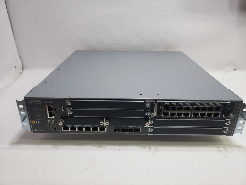 Juniper SRX550 Services Gateway Firewall w/ SRX-GP-16GE-POE, Dual PSU )
