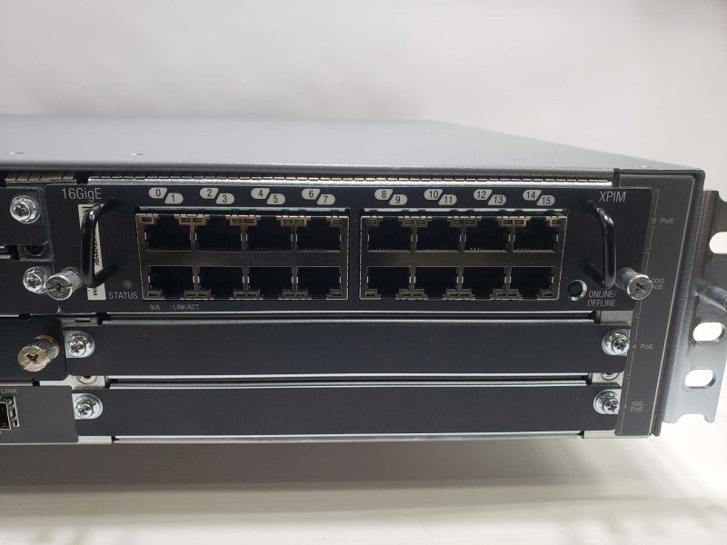 Juniper SRX550 Services Gateway Firewall w/ SRX-GP-16GE-POE, Dual PSU )