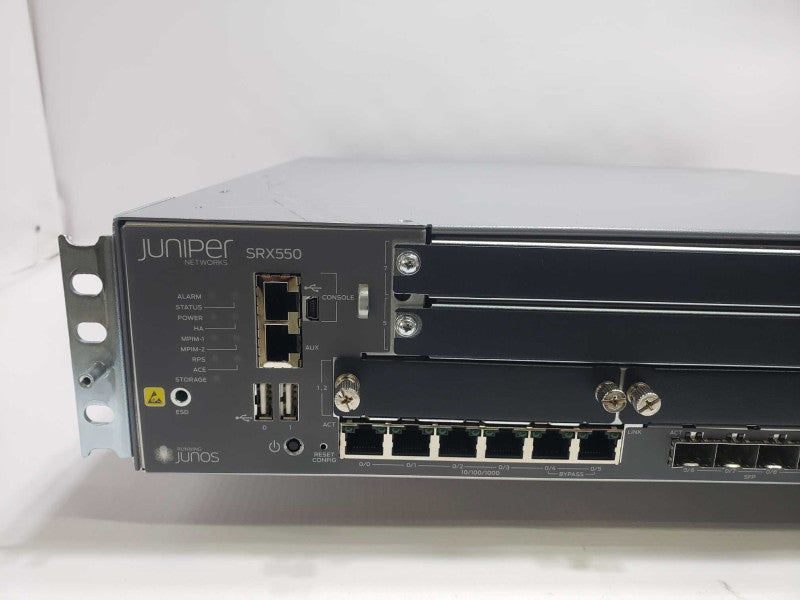 Juniper SRX550 Services Gateway Firewall w/ SRX-GP-16GE-POE, Dual PSU )