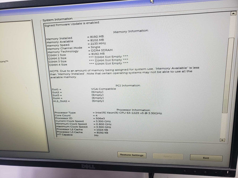 Dell Precision 3620 Xeon E3-1225 V5 @ 3.30GHz 8 GB RAM Quadro M2000 1TB HDD  )