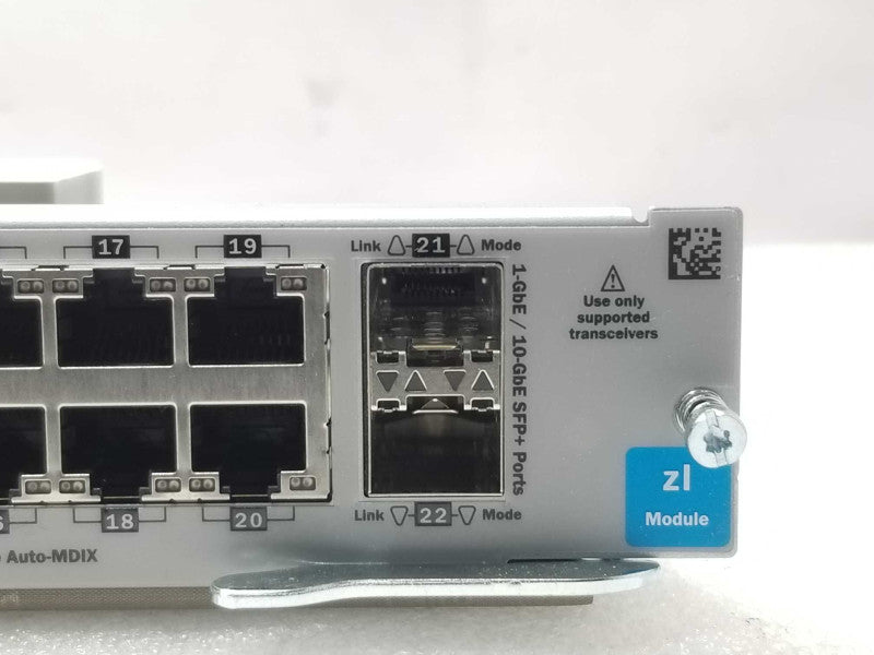 HP J9536A 20 Port Gigabit PoE+ 2 Port 10Gb SFP+ v2 5400zl Switch Module  _