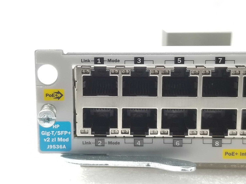 HP J9536A 20 Port Gigabit PoE+ 2 Port 10Gb SFP+ v2 5400zl Switch Module  _