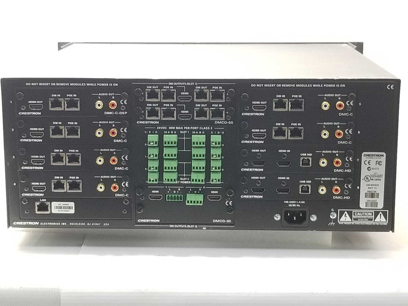 Crestron DM-MD8X8 Digital Media Switcher w/ 2x DMC-HD, 6x DMC-C, DMCO-55, Read _