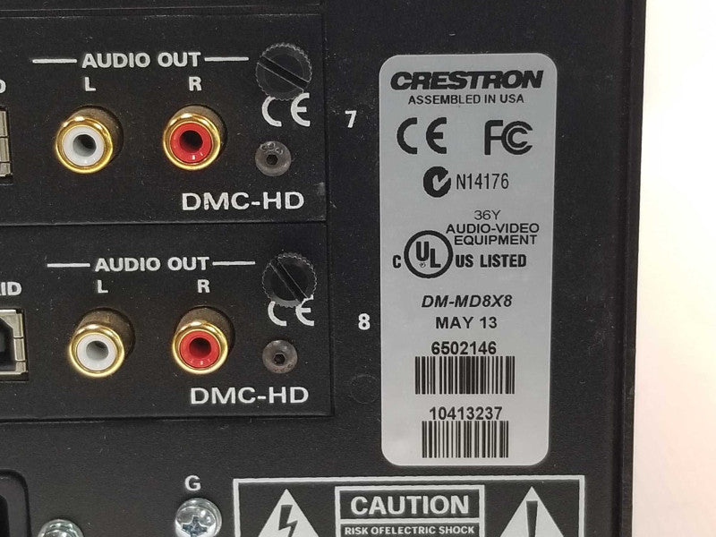 Crestron DM-MD8X8 Digital Media Switcher w/ 2x DMC-HD, 6x DMC-C, DMCO-55, Read _