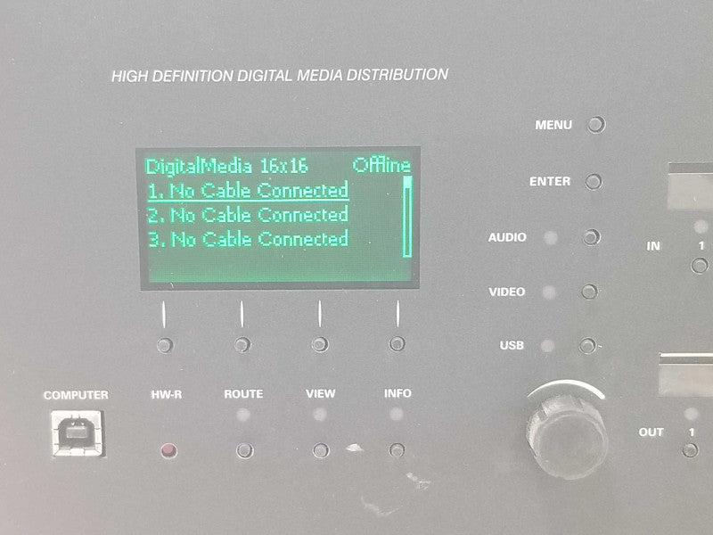 Crestron DM-MD16X16 Digital Media Switcher, 2x DMC-HD, 7x DMC-C DMCO-5500 Read _