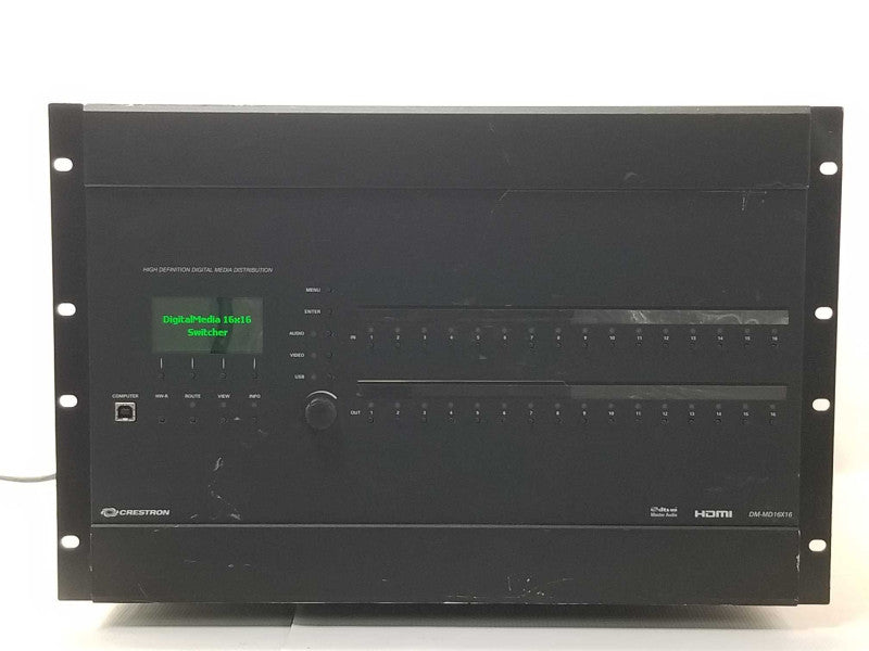 Crestron DM-MD16X16 Digital Media Switcher, 2x DMC-HD, 7x DMC-C DMCO-5500 Read _