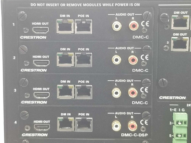 Crestron DM-MD16X16 Digital Media Switcher, 2x DMC-HD, 7x DMC-C DMCO-5500 Read _