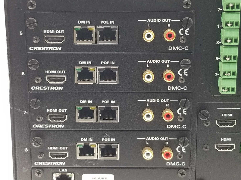 Crestron DM-MD16X16 Digital Media Switcher, 2x DMC-HD, 7x DMC-C DMCO-5500 Read _