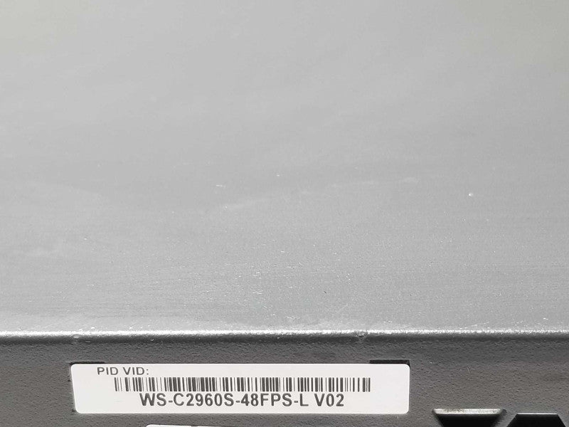 Cisco WS-C2960S-48FPS-L 48 Ports POE Managed Switch, Factory reset Read _