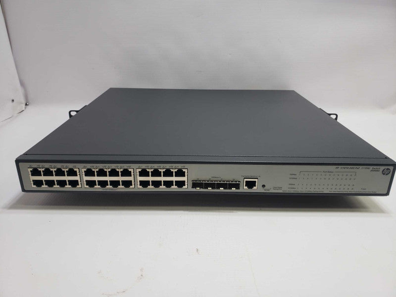 HP JE007A V1910-24G-PoE 24-Port Gigabit Network Switch W/ RackMount Ears )