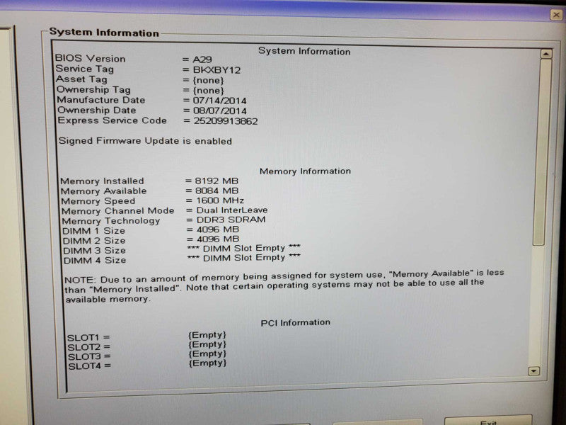 Dell Optiplex 7010 Core i5-3470 @ 2.0 GHz 8GB DDR3 No HDD (
