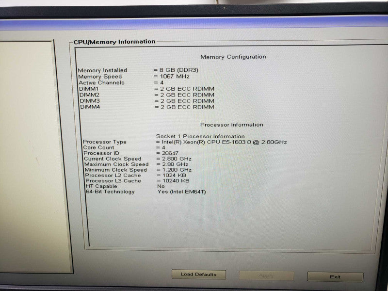 Dell Precision T3600 Xeon E5-1603 @2.80 GHz 8GB RAM NVIDIA NVS 300 H310 Perc )