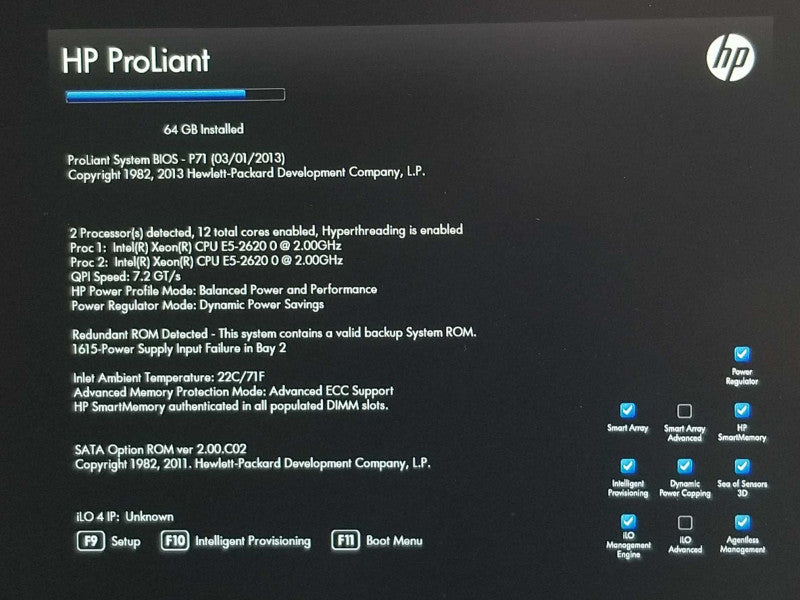 HP Proliant DL360p G8, 2x Xeon E5-2620 2.0GHz 6C, 64GB, 2xPSU P420i 8x2.5\\" _