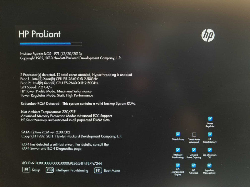 HP Proliant DL360p G8, 2x Xeon E5-2640 2.5GHz 6C, 64GB 2xPSU P420i 8x2.5\\" Read _