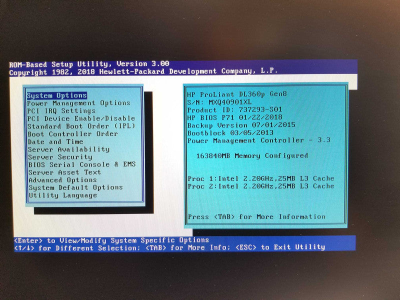 HP Proliant DL360p G8, 2x Xeon E5-2660v2 2.2GHz 10C, 160GB, 2xPSU P420i, Read _