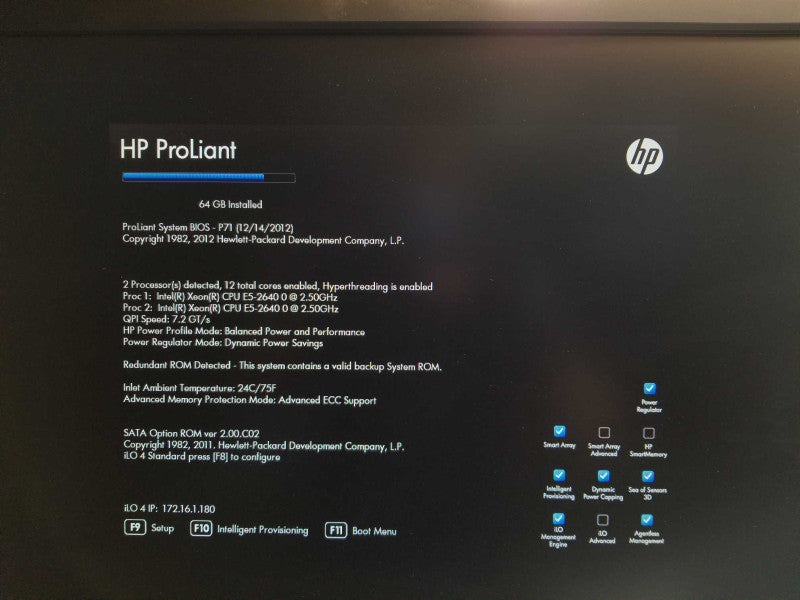 HP Proliant DL360p G8, 2x Xeon E5-2640 2.5GHz 6C, 64GB, 2xPSU P420i 8x2.5\\" _