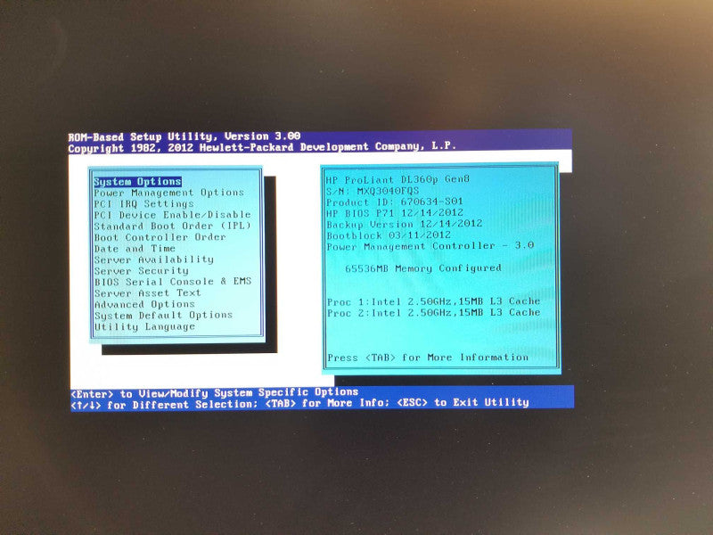 HP Proliant DL360p G8, 2x Xeon E5-2640 2.5GHz 6C, 64GB, 2xPSU P420i 8x2.5\\" _