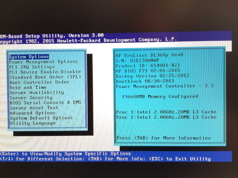 HP Proliant DL360p G8, 2x Xeon E5-2650 2.0GHz 8C, 192GB, 2xPSU P420i 8x2.5\\" _