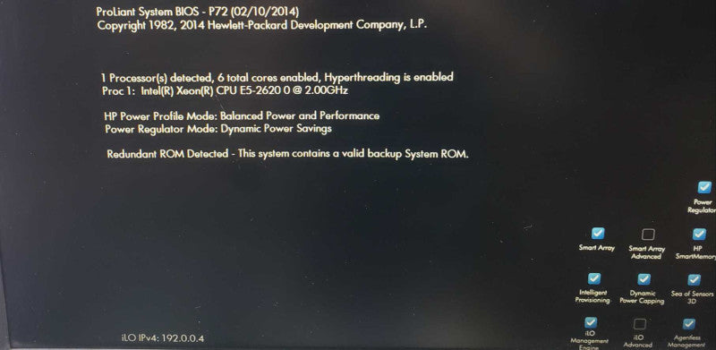 HP Proliant ML350p Gen8 1x Xeon E5-2620 @ 2.00 GHz 82GB RAM P420i 2x PSU )