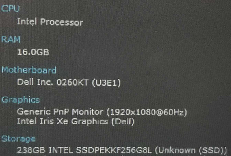 Dell Latitude 5430 14\\" 12th Gen i5-1245U 1.6GHz/16GB RAM, 240GB SSD, NO AC ~