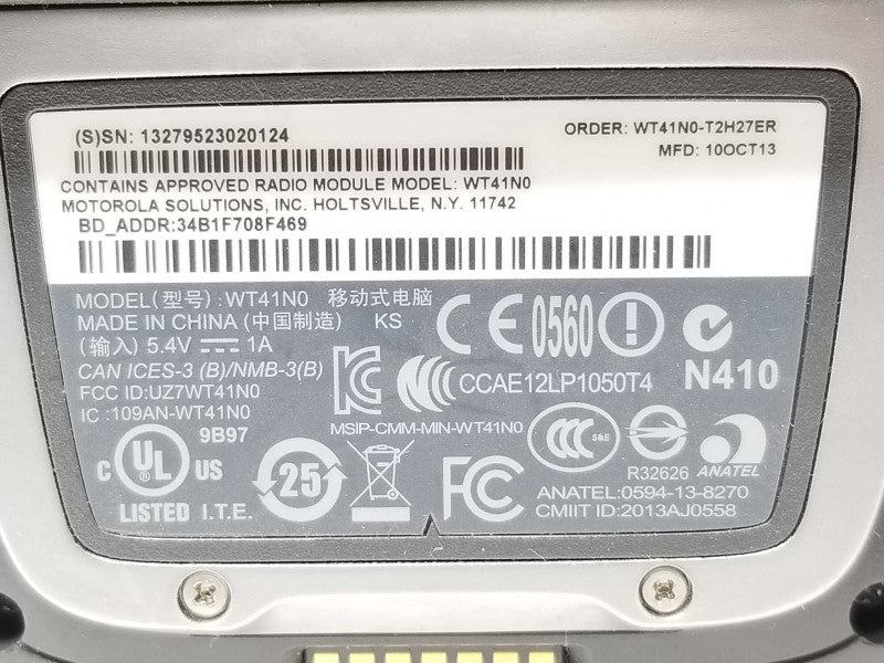 Motorola Symbol WT41N0-T2H27ER Wearable Computer WT41N0, Read _