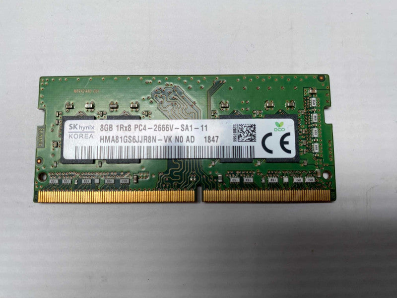 1x 8GB 1Rx8 DDR4 2666 SODIMM Laptop Memory  -