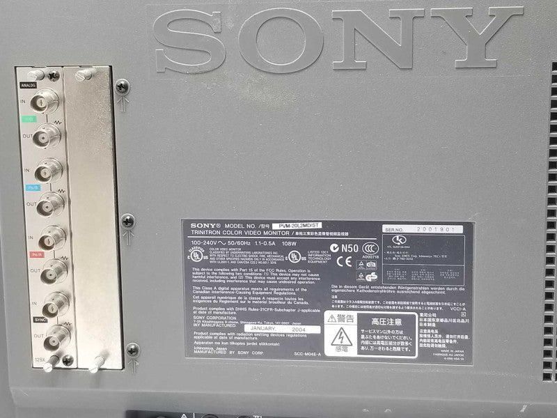 Sony Trinitron PVM-20L2 Video Color Monitor, Tested to power on, Read _