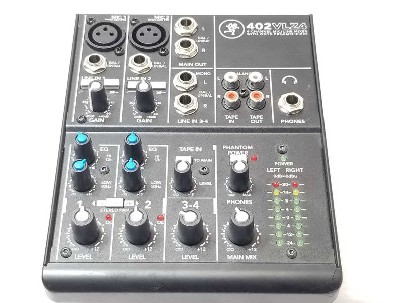 Mackie 402-VLZ4 4-channel Ultra Compact Mixer w/ Onyx Mic Preamps, READ _