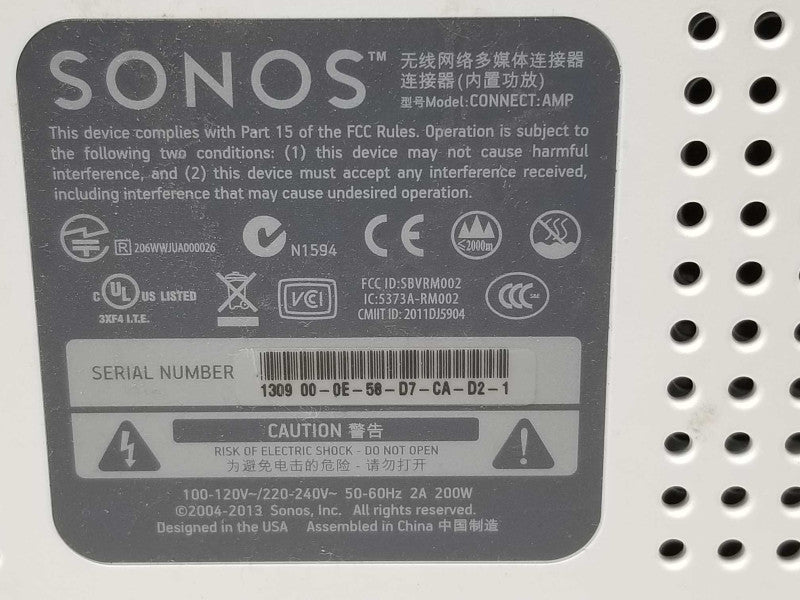 Sonos Connect:Amp Digital Media Streamer, Read _