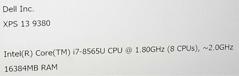 Dell XPS 13-9380 13.3\\" 4k Touch i7-8565U 1.80Gz/8GB DDR4, 240GB SSD, NO AC ~