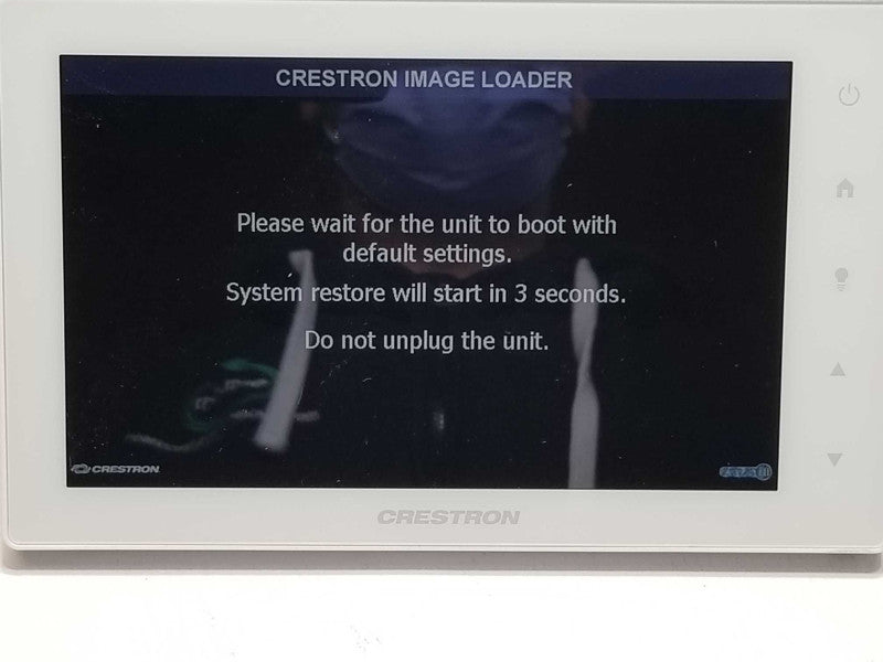 Crestron TSW-750-W-S with TSW-750-TTK-W-S table top stand _