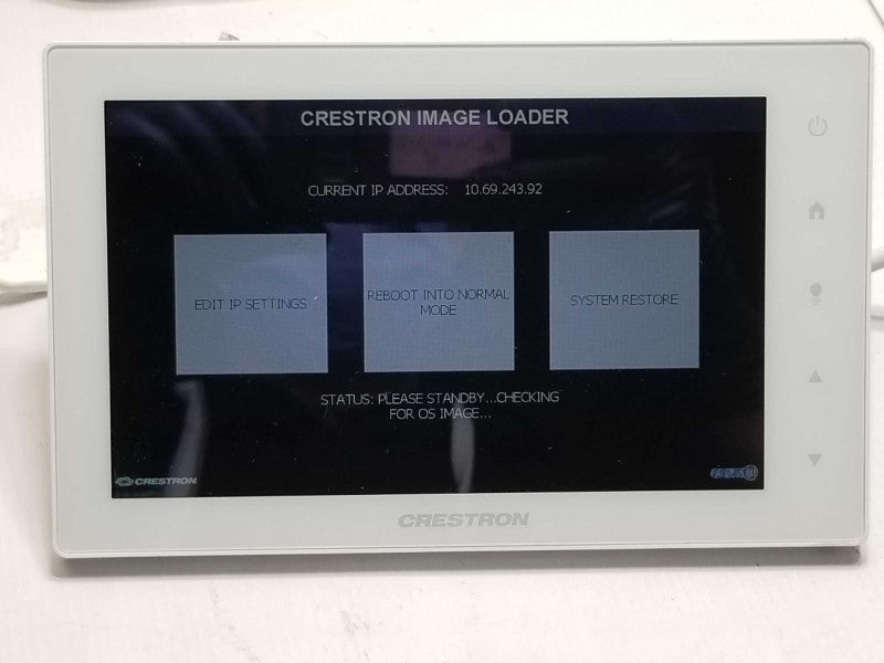 Crestron TSW-750-W-S with TSW-750-TTK-W-S table top stand _