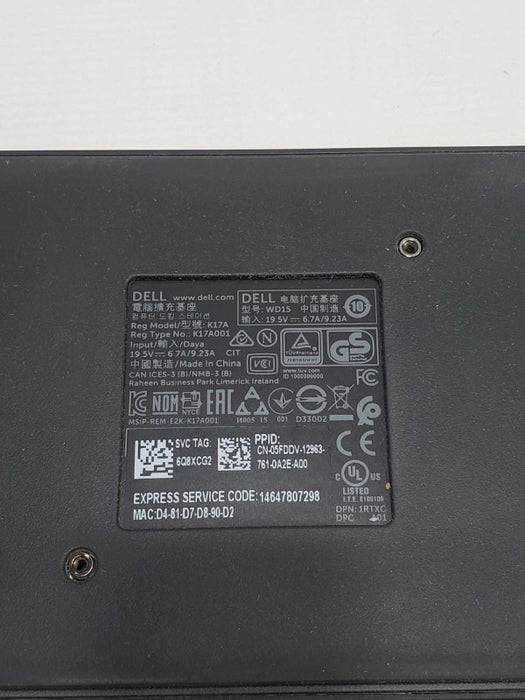 Dell WD15 Monitor Docking Station USBC **READ** )