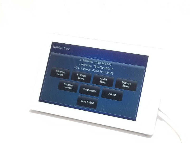 Crestron TSW-750-W-S 7\\" Touch Panel, Factory Reset, Read _