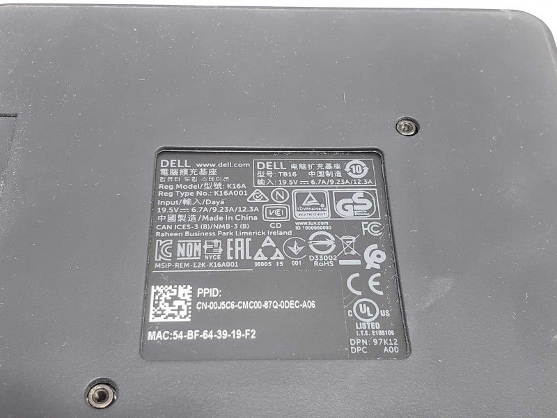 Genuine Dell TB16 K16A Thunderbolt 3 Dock Station *READ* )