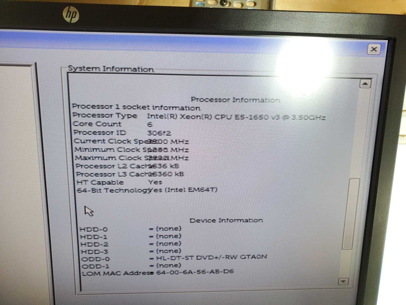 Dell Precision Tower 5810 Xeon E5-1650 v3 @ 3.5GHz  +
