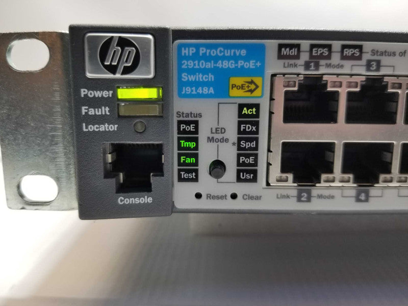 HP ProCurve HP J9148A 2910al-48G-PoE+ 48-Port Managed Gig Switch Read _