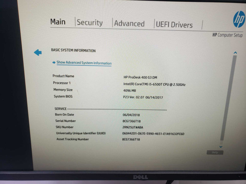 HP ProDesk 400 i5-6500 @ 2.50 GHz 4GB RAM **READ** )