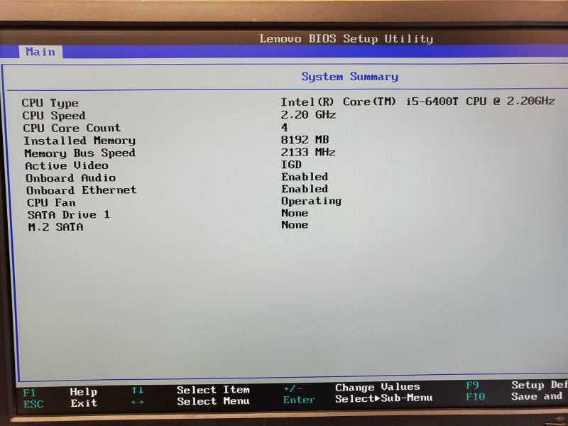 Lenovo ThinkCentre M700 Core i5-6400T @ 2.2GHz 8GB DDR4 No HDD (