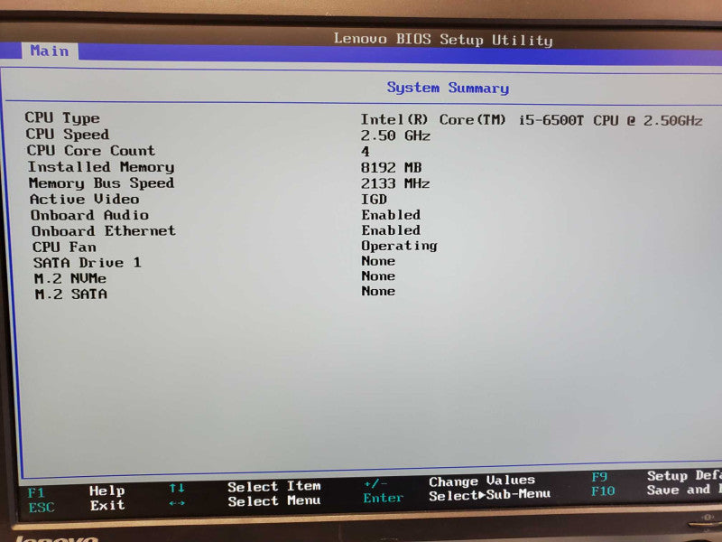 Lenovo ThinkCentre M700 Core i5-6500T @ 2.5GHz 8GB DDR4 No HDD (