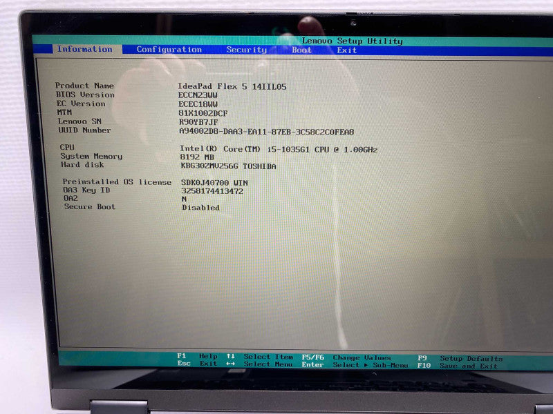 Lenovo ideapad flex 5 with i5-1035G1 CPU 8GB RAM & 256GB SSD Storage  -