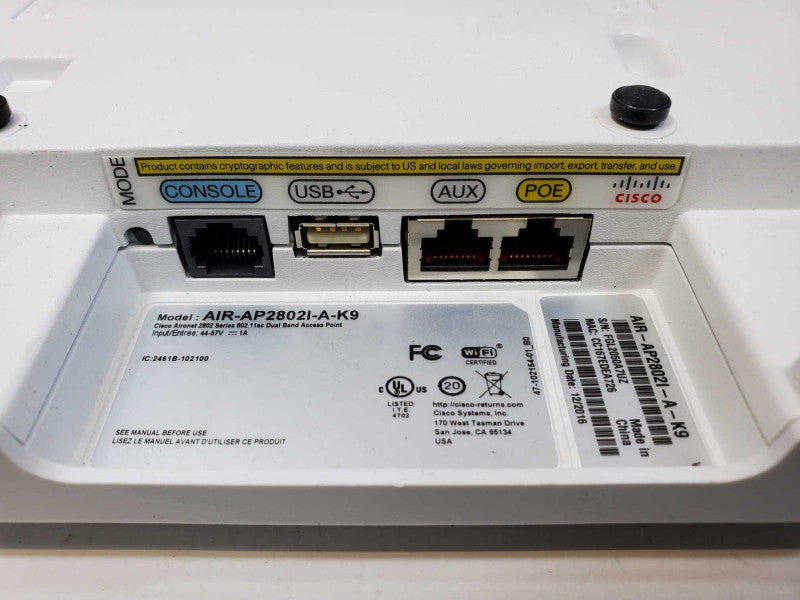 Cisco AIR-AP2802I-A-K9 Wireless Access Point (
