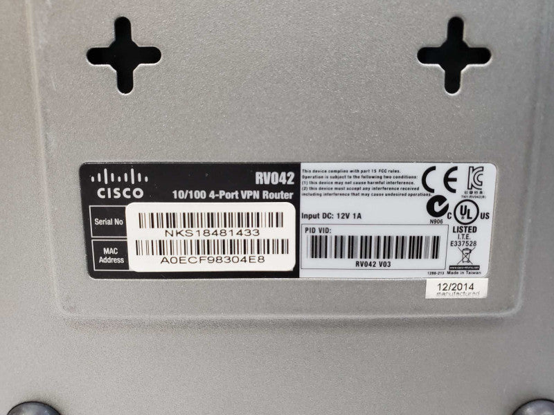 Cisco RV042 Small Business WAN VPN Router (