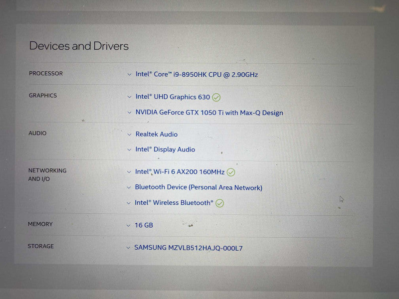 DELL XPS 15 9570 with i9-8950HQ CPU 16GB RAM & 512GB NVMe Storage  -