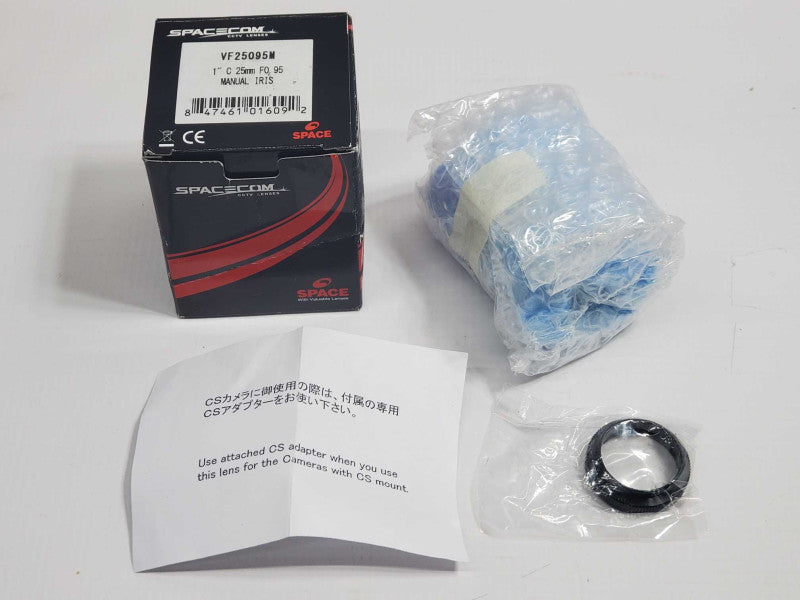 SPACECOM VF25095M 1\\\\\\" C-Mount 25mm F0.95 Lens (NEW) |